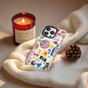 for iPhone 15 Case, Retro Party Collage Pattern with Disco & Gin, Military-Grade Drop Protection, Pop Art Disco Soft Slim TPU Protective Cover with Camera Protection for Girls (LightBalls)