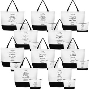 Abbylike 20 Pcs Christian Women Gift Bags Faith Inspirational Tote Bag Religious Makeup Bag Gifts for Wife Mom Grandma