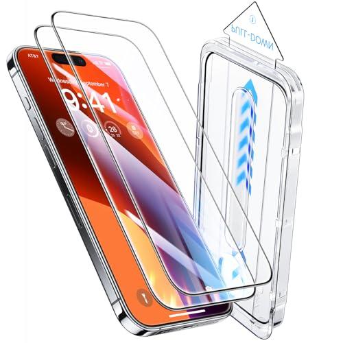 Opxyl Toughest 9H+ Glass for iPhone 16 Pro Max Screen Protector [Military Grade Shatterproof][Full Coverage Protection] HD Screen Protector iPhone 16 Pro Max Top Durable Tempered Glass, 2 Packs