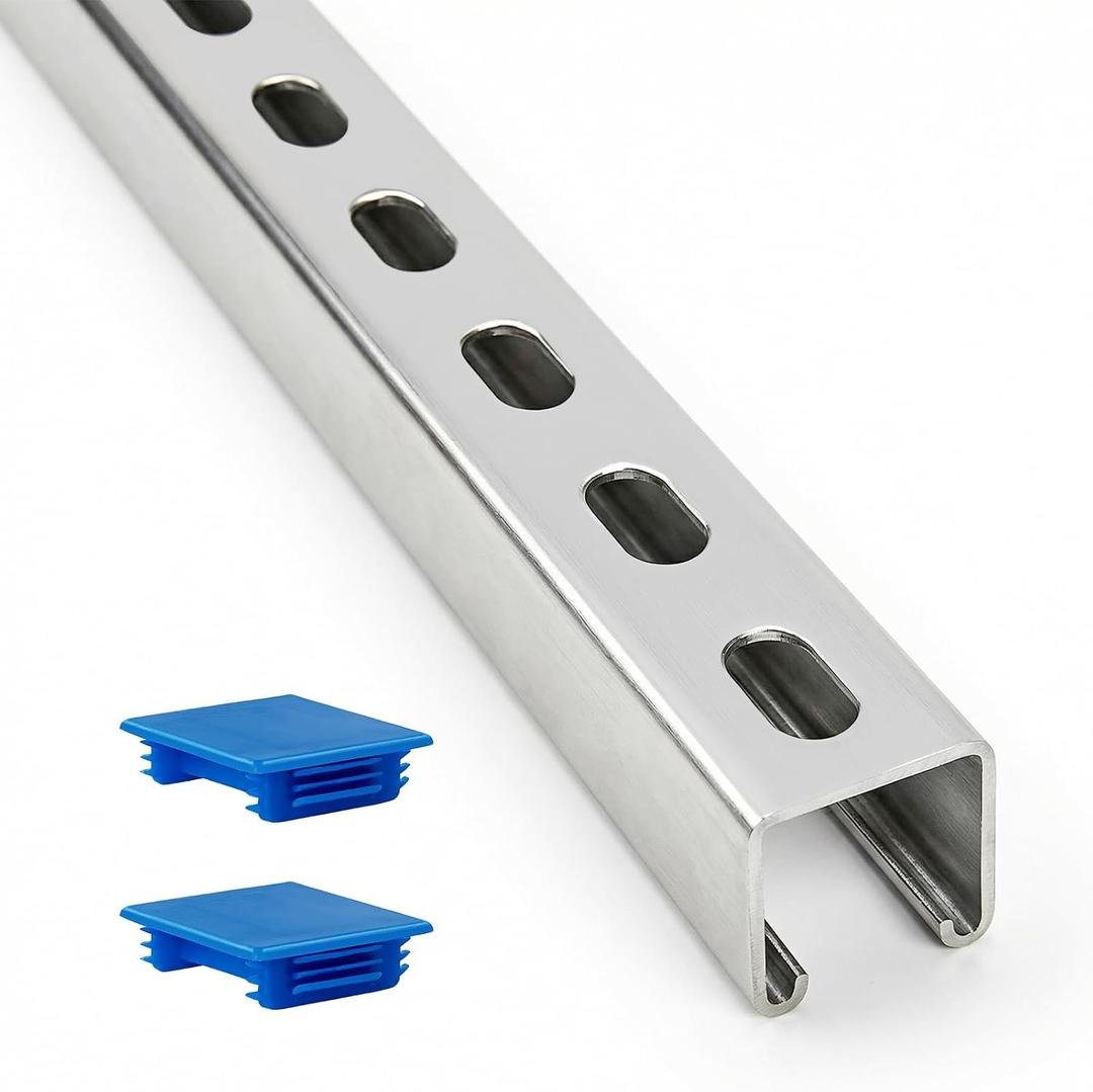 1-5/8" Strut Channel Trolley Track, 4.8 ft (57.5 in), 1 Pack