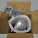 Ceramic Soap Dispenser Set for Hand Soap, Shampoo, Dish Soap, Conditioner, Bathroom & Kitchen, Stainless Steel Pump, Includes Silicone Funnel, 12 Oz, Non-Slip, Elegant Kitchen Decor, Gray