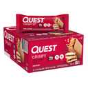Quest Nutrition Crispy Peanut Butter & Jelly 16g Protein Bar, 2g Sugar, 4g Net Carbs, Gluten Free Snack, Keto Friendly, 12 Count (EXP 03/14/27)