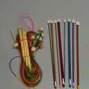 Aeelike Tunisian Crochet Hooks Set with Cable, Tunisian Crochet Hook 2-8 mm Aluminum Colorful Afghan Crochet Hooks 3.5-12 mm, Smooth Long Tunisian Crochet Hook with Cable for Beginner