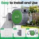 Garden Retractable Hose Reel, 5/8 Inch x 85 ft Wall Mounted Garden Hose Reel with Any Length Lock, Upgraded Slow Return System and 180Swivel Bracket