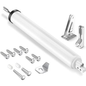 SARDVISA Storm Door Closer, Pneumatic Screen Door Closer, Adjustable Closing Speed, Safety Closure with Hold Open Feature, Universal Window & Door Bracket Kit (White)