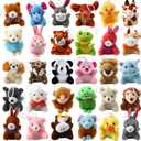 32 Piece Mini Plush Animal Toy Set, Cute Small Animals Plush Keychain Decoration for Themed Parties, Kindergarten Gift, Teacher Student Award, Goody Bags Filler for Boys Girls Child Kid Laxdacee