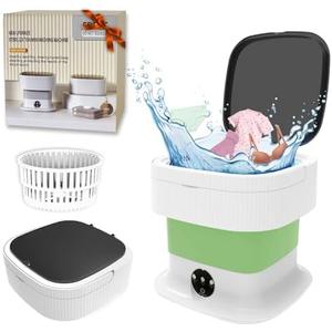 Portable Washing Machine, 16L Mini Washing Machine,60W Foldable Washer and Dryer with Spin for Travel, Underwear, Baby Clothes