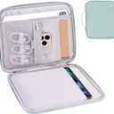 9-11 Inch Tablet Carrying Case, Padded Sleeve Bag for iPad Pro 11-in (M4), iPad 10.9 (10th Gen), iPad Air 11-in (M2), Galaxy Tab S8/S9 (PU-Mint Green11)