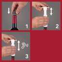Vacu Vin Original Wine Saver with 2 Vacuum Bottle Stoppers Wine Preserver Pump for Red or White Wine Manual Air Remover System Airtight Seal Keep Wine Fresh Longer White