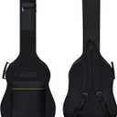 Acoustic Guitar Bag Thick Padding Waterproof Dual Adjustable Shoulder Strap Guitar Case Gig Bag Thickening Sponge Padding Fit 39-41 Inch Guitar (black)