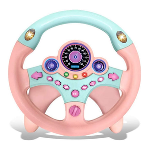 sesil Kids Electric Early Education Simulation Steering Wheel Toy Multifunctional High Simulation Car Driving Toy with Music and Light Pretend Driving Toy for Toddlers