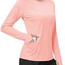 TACVASEN Sun Shirt Women Long Sleeve Athletic Yoga UPF 50+ Tops with Thumb Holes Quick Dry UV Protection Running Shirts, XL