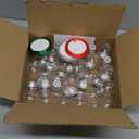 30 Pieces Christmas Booze Balls, Christmas Tree Hanging Ornaments Clear Plastic Fillable Bulbs Pendant Ball with Screw Caps and Ribbons for Christmas Home Party Decor (Silver)