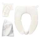 DEEZOMO Kids Foldable Toilet Seat with Storage Bag - Training Urine Anti-Slip Toilet Seat Cover with Splash Guard for Children Toddlers, Portable & Travel-Friendly Easy Clean Universal 