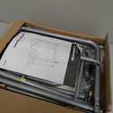 SONGMICS Laundry Basket with Wheels, 3-Section Laundry Sorter, 76.6 Gallons (290 L) Rolling Hamper with Removable Bags, Heavy-Duty Steel Frame, Cream White, Dark Gray and Ink Black URLS010X01