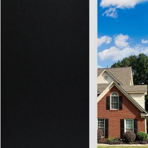 KESPEN Total Blackout Window Film Privacy Static Cling 100% Light Blocking Room Darkening Window Cover Heat Control Anti-UV Glass Sticker Window Tint for Home with Grid Line, 35.4 Inch X 16.4 Feet