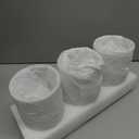 3 Pack White Alabaster Glass Replacement Globe & Shade, 6-1/16" Tall, 1-5/8 inch Fitter, Soft Light Cylinder Glass Lamp Cover for Chandelier Pendant Light Wall Sconce Light Fixtures