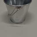 Colorlaza Small Metal Buckets with Handle 6 Pcs Galvanized Bucket Leak Proof & Rust Resistant 20 fl oz Capacity - Best for Party Dcor, Organizing & Decorating Classrooms (Silver, Small 4.3" Top)