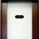 Powder Room Sign, Premium Durable Frosted Acrylic Material, Super Strong Self-Adhesive, Quick Installation, Suitable For Home, Office And Commercial Bathroom (9 * 3.5 Inches, Black/Gold)