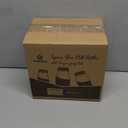 YEBODA 16oz Glass Milk Bottle with Plastic Tamper-proof Caps (6 Pack) Vintage Reusable Dairy Drinking Containers, Glass Bottles for Milk, Juice,Yogurt, Smoothies, Honey, Tomato Sauce, Jam, Syrup