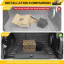 Cargo Mats with Net for 2018-2025 Jeep Wrangler JL Unlimited 4X4 Accessories All Weather Protection Rear Seat Back Cover Trunk Liner Cargo Net for 18-25 JL JLU Gas Type 4 Door(Not for 4XE)
