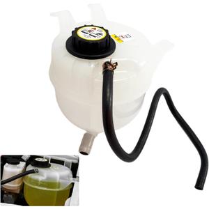 603-029 4C2Z8A080BC Engine Coolant Reservoir Tank with Cap & Hose Compatible with 1997-2014 Ford E-150 E-250 E-350 E-450 E-550 Econoline Club Wagon Super Duty Stripped Chassis F-53 Motorhome Chassis