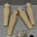 Michanco Wooden Furniture Legs 8 Inch Set of 4 Unfinished Replacement Parts for Couch Sofa Chair Ottoman Cabinet