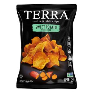 Terra Sweet Potato Vegetable Chips - Gluten Free Snacks, No Salt Added, 1.2 Oz (Pack of 24)