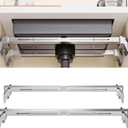 2 Pack Adjustable Undermount Sink Supports Brackets 304 Stainless Steel Undermount Sink Support Repair Kit Save Space for Heavy Duty Under Mount Kitchen Bathroom Sink 36-51in/91-130cm