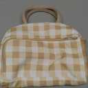 Coobiiya Corduroy Lunch Bag Lunch Box for Women Men, Cute Insulated Lunch Tote Bags Reusable LunchBox Large Capacity Cooler Bag for Work Travel Picnic