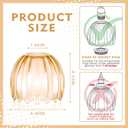 Teenyyou 2 Pcs Amber Glass Tulip Lamp Shades Small Flower Art Sconce Shade E26 Base 1.65" Top x 4.45" Dia. x 4.33" H Mini Lampshades Replacement for Table Chandelier Decor Vanity Pendant Light Cover