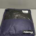 Women's Long Thicken Puffer Jacket Warm Coat with Faux Fur Removable Hood (Black, L)