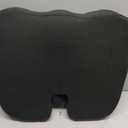5 STARS UNITED Seat Cushion - Memory Foam for Tailbone Pain Relief - Ergonomic Support for Coccyx, Sciatica & Butt - Wheelchair, Office, Desk & Gaming Chair, Car Seat, Airplane, Black