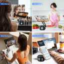 Electric Vacuum Magnetic Suction Mount Phone Holder for Car, 360 Rotating for iPhone 16/15/14/13/12 for Shower/Car/Mirror/Smooth Surfaces (Not Phone Charger), Black