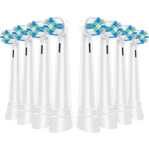 8 PCS IO Replacement Heads Compatible with Oral B IO 2/3/4/5/6/7/8/9/10/Deeep Clean Electric Toothbrush, Toothbrush Brush Heads Compatible with Oral B IO for Teeth Clean (White)