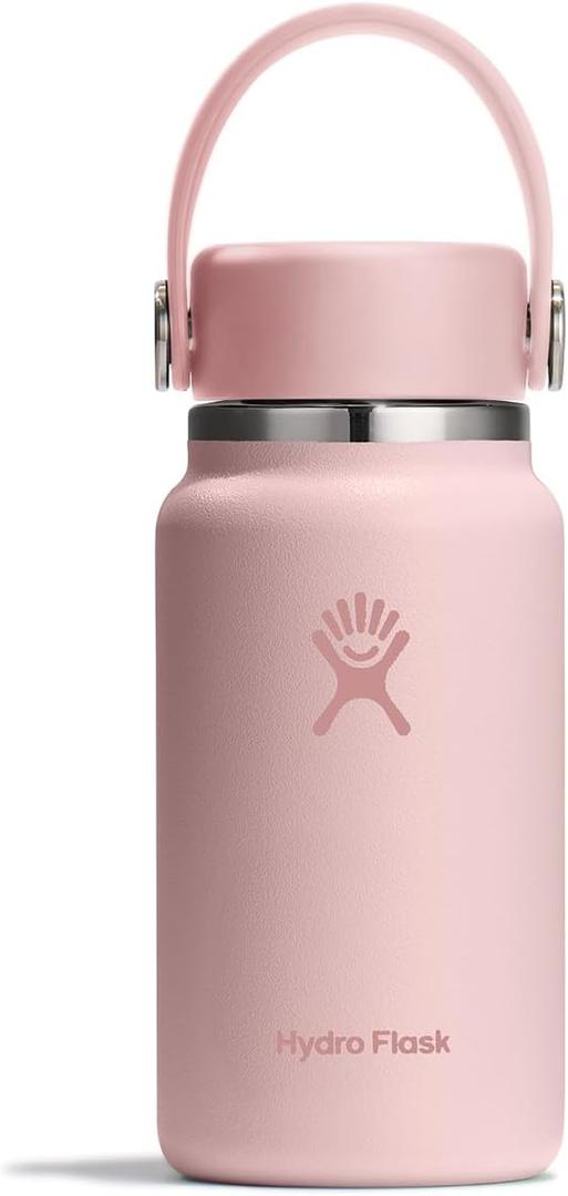 Hydro Flask Micro Bottle - Insulated Mini Leak Proof Flask for Purse or Pocket in 6.7 Oz Trillium Pink