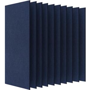10 Pack Acoustic Panels, 47.2 x 23.6 Inches Sound Proof Panels, Dark Blue