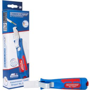 WEICON Cable Stripper No. 4-28 H | Cable stipping tool with hooked blade | adjustable cutting depth | dismantling of round cables | working range of 4-28 mm  (us:one size)