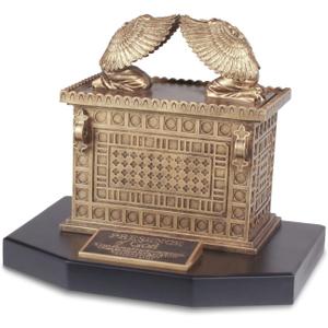 Lighthouse Christian Products Ark of The Covenant Antique Gold Tone 14 x 12 Hand-Cast Resin Mounted Sculpture