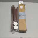 TEECK Shower Curtain Rod, 27-76 inch Adjustable Spring Tension Curtain Rod, Never Rust Anti-Slip Shower Curtain Rod for Bathroom, No Drilling, Never Collapse, Easy to Use, Brown