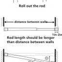 4 Pack Tension Rods, 28-48 Inches Adjustable Spring Steel Cupboard Bars Tension Curtain Rod shower Rod Closet Rod Tensions Rod Extendable Width