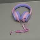 Candy Bila Kids Wired Headphones for Kids with Microphone, 85/94dB Volume Limiter Headphones for Girls Boys, Light Purple