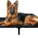 PETMAKER Elevated Dog Bed - 36x30-Inch Portable Pet Bed with Non-Slip Feet - Indoor/Outdoor Dog Cot or Puppy Mattress for Pets up to 80lbs (Black)