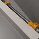 4ft Tall (1 Unit) No Dig WamBam Finishing Post with Steel Pipe Anchor Kit, Permanent White Vinyl Post for Nantucket, Sturbridge, and Westport Fence and Gate Kits, BL19042