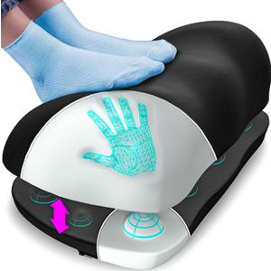 Everlasting Comfort Adjustable Cloud Foot Rest for Under Desk at Work with Pressure Point Nodes - Ergonomic Memory Foam Office Foot Stool & Desk Footrest for Gaming & Home Office, Supports Posture