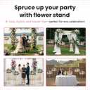 YALLOVE 2 Pcs 31.5 Inch Metal Flower Stand, Gold Centerpieces Vases Stand With Clear Acrylic Sheets, Geometric Display Rack for Wedding Party Decorations