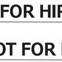 2-Pack Not for Hire Magnets Magnetic Sticker | 3.5 Inch by 21 Inch | For Truck & Van | Black on White