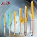 6pcs Metric Tap Set with Tap Wrench, M2～M6 Ti-Coated M2 HSS Thread Tap Set for Metal, Aluminum, Cast Iron, Brass