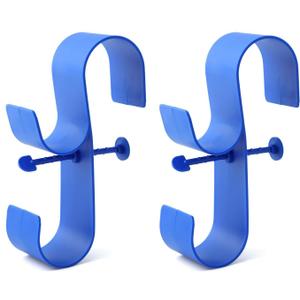 Poolside Pool Leaf Skimmer Net Holder, Swimming Pool Pole Hanger Hooks, 4 Hooks Above Ground Pool Pole Hanger for Telescopic Poles, Skimmers, Leaf Rakes, Nets, Swimming Pool Accessories