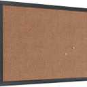 U Brands Cork Bulletin Board, 17" x 23", Black Wood Frame